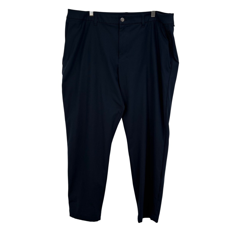 Lululemon Commission Slim-Fit Pant 40X30 Warpstreme Navy Blue Mens LM5AQYS